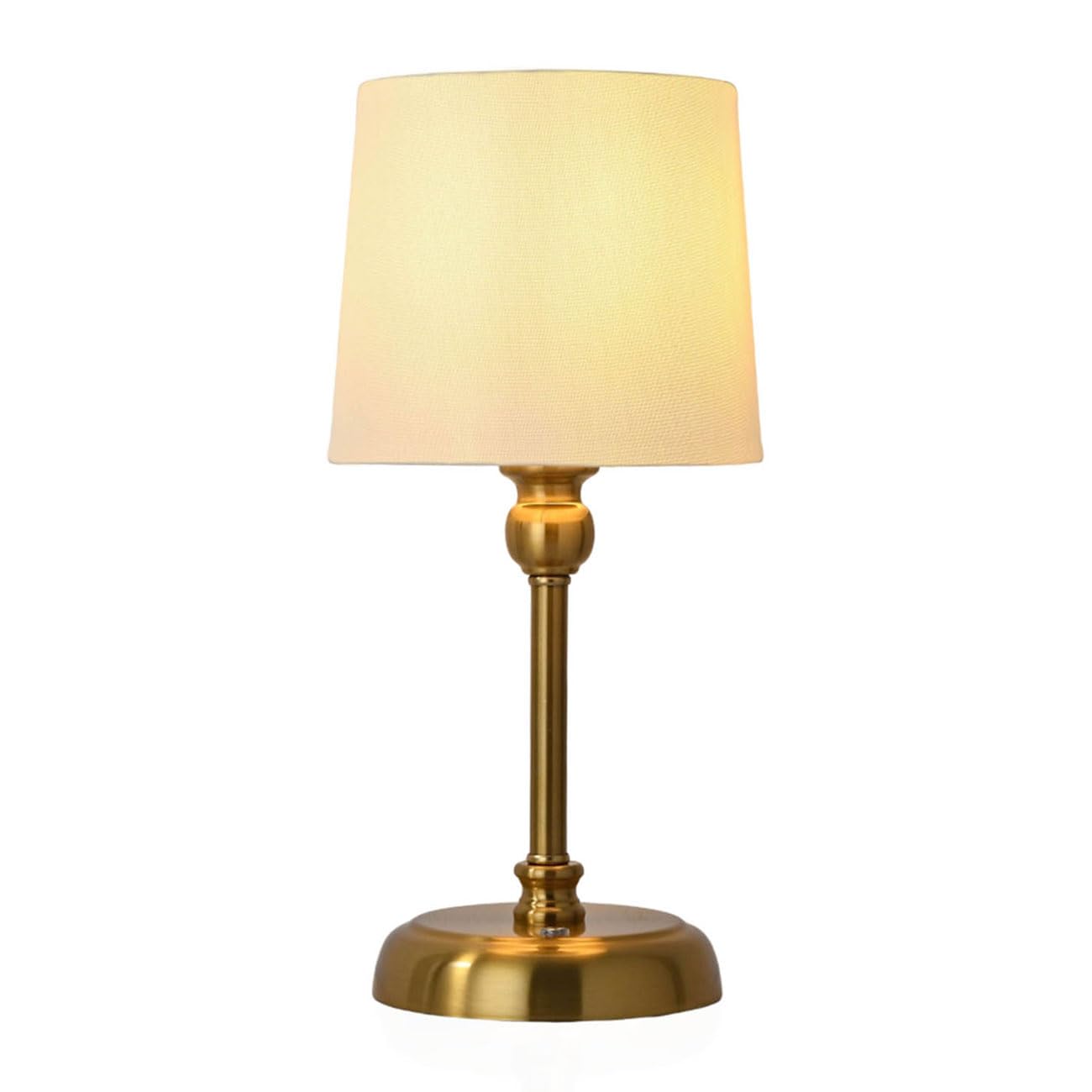 Rechargeable Cordless Table Lamp, 6000mAh Battery Bedside Lamp with Touch Dimming & Brightness Memory, Portable LED Lamp, Warm 2700K Small Dimmable Lamps for Bedroom, Living Room, Indoor - Gold