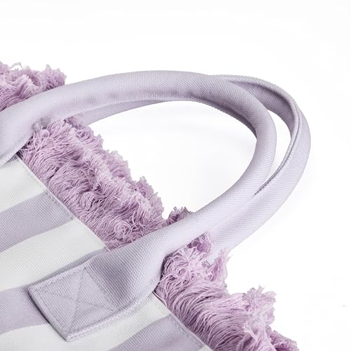 Muitomas Borsa Mare Da Donna Grande, Estiva Con Manici Rinforzati E Tasca Interna, 46 X 33 X 15, Colore Lilla - 2