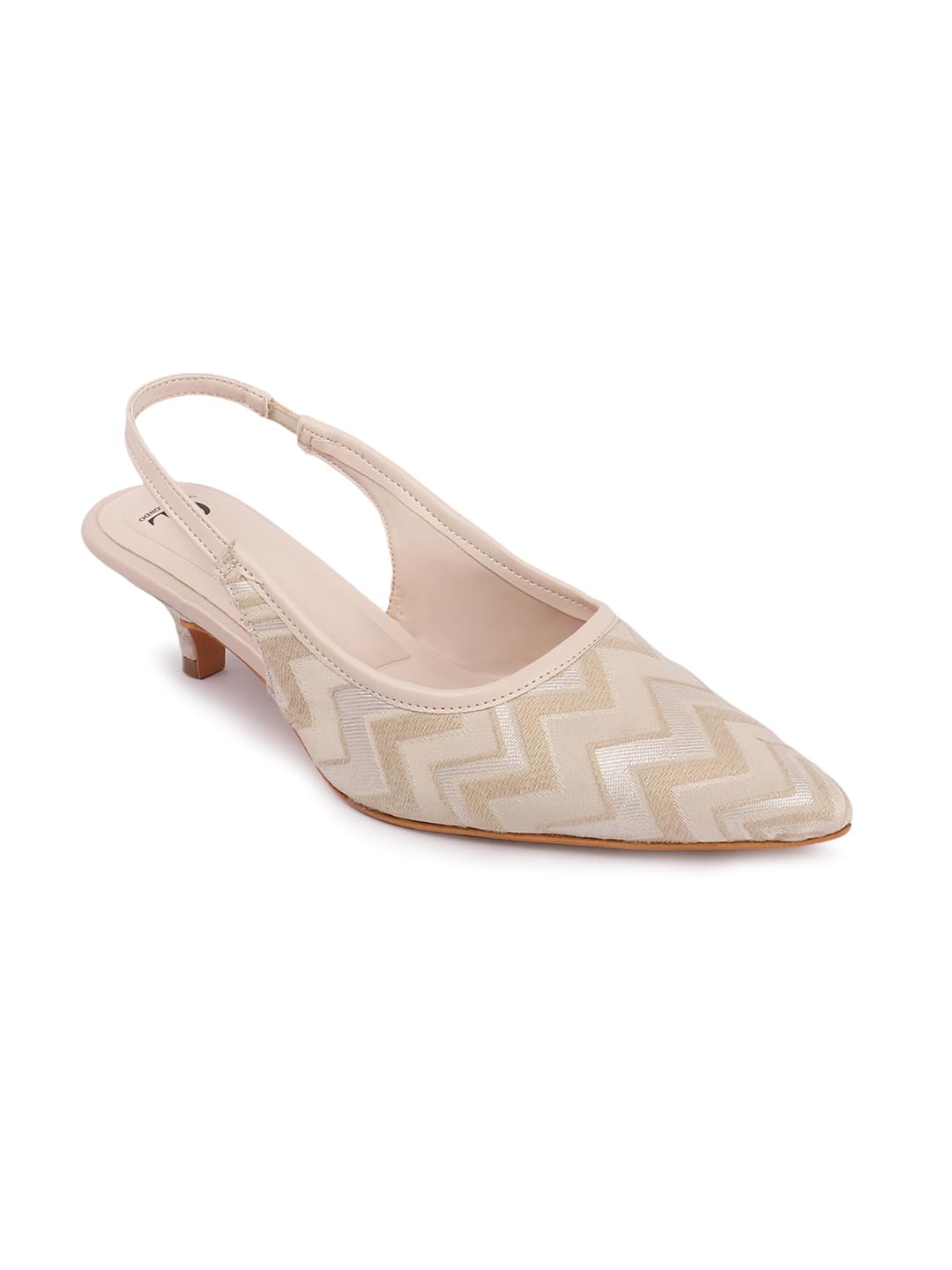 carlton london Women Comfortable Kitten Heel Pointed Toe Slingback Fashion Shoes for Daily use, Office use, Casual use-picture-32