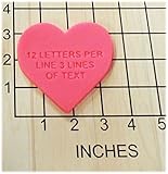 Personalized Heart Shape Fondant Cookie Cutter and Stamp #1131