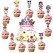 LOL Geburtstag Tortendeko 73 Stück,Überraschungsmädchen Cupcake Topper,LOL Geburtstag Kuchen Dekoration,Alles Gute Zum Geburtstag Kuchen Topper,Geburtstagstorte Dekoration für Kinder Mädchen