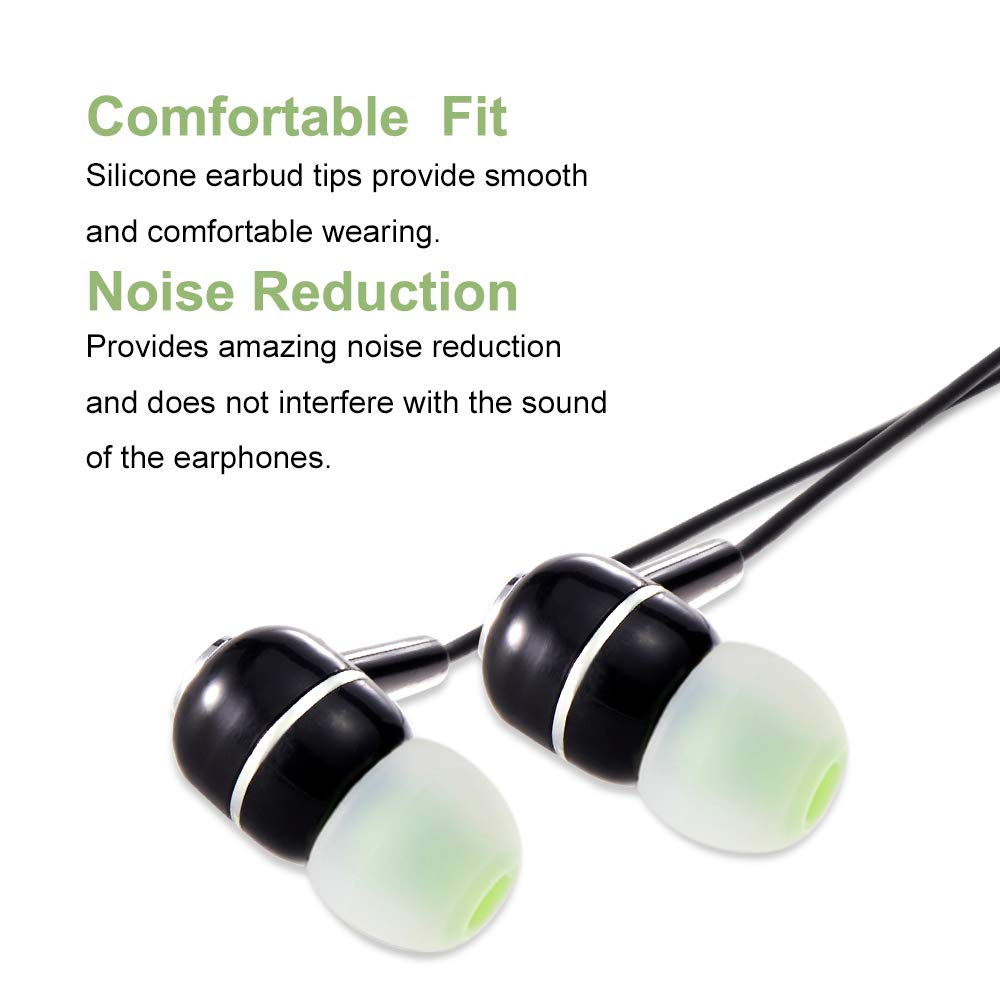 (18 Stück) 9 Paar (S/M/L) Silikon-Ersatz-Ohrstöpsel für beliebte In-Ear-Kopfhörer SML transparent / Grün
