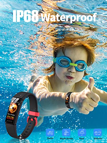 DIGEEHOT-Kids-Fitness-Tracker-IP68-Waterproof-Kids-Activity-Tracker-Watch-with-Heart-Rate-Monitor-Sleep-Monitor-11-Sports-Modes-Fitness-Watch-with-Pedometer-Calorie-AlarmGift-for-Kids-Boys-Girls