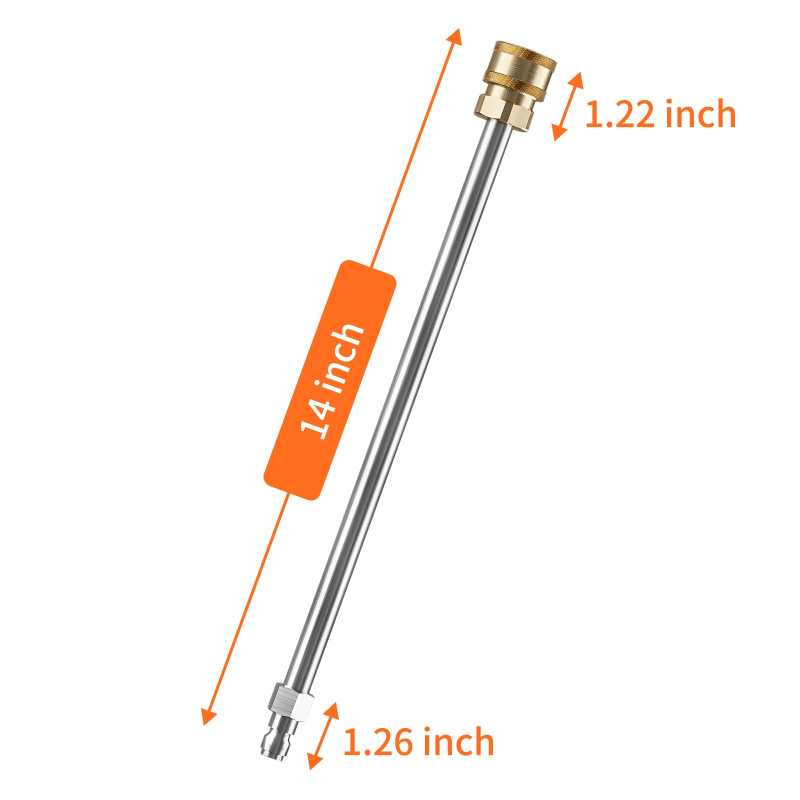 JAOCDOEN Varita de extensión para lavadora a presión, acero inoxidable, latón, 4000 psi, 1/4 pulgadas, conexión rápida, lanza de pulverización de varilla curvada para reemplazo (forma de U JAOCDOEN Varita de extensión para lavadora a presión, acero inoxidable, latón, 4000 psi, 1/4 pulgadas, conexión rápida, lanza de pulverización de varilla curvada para reemplazo (forma de U
