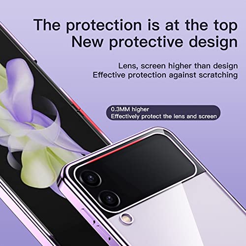 Coque transparente argent avec boucle pour Samsung Z Flip 4