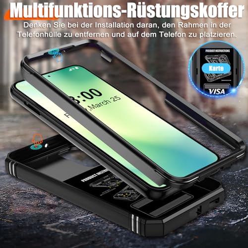Giyer Panzerhülle für Samsung Galaxy A56 5G Hülle mit Schutzfolie, Handyhülle A56 5G Case mit Kameraschutz 360° Metall Ring Ständer… – Ansicht 5