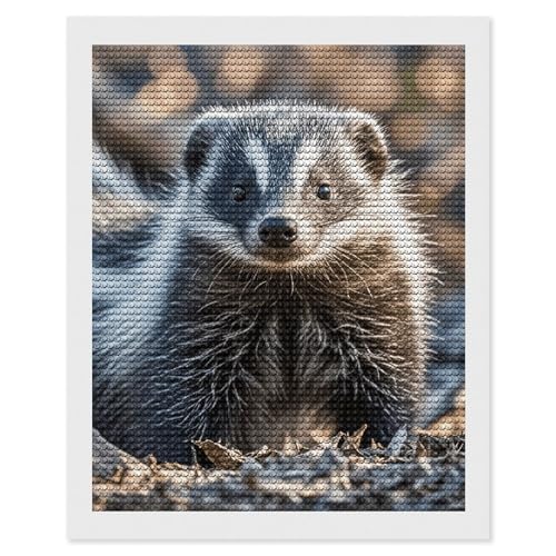 Peinture diamant Skunk toile 5D art mural salon et chambre 40x50 cm