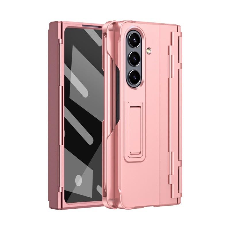 Coque Samsung Galaxy Z Fold 8 Ultra rose antichoc à béquille et vitre intégrée