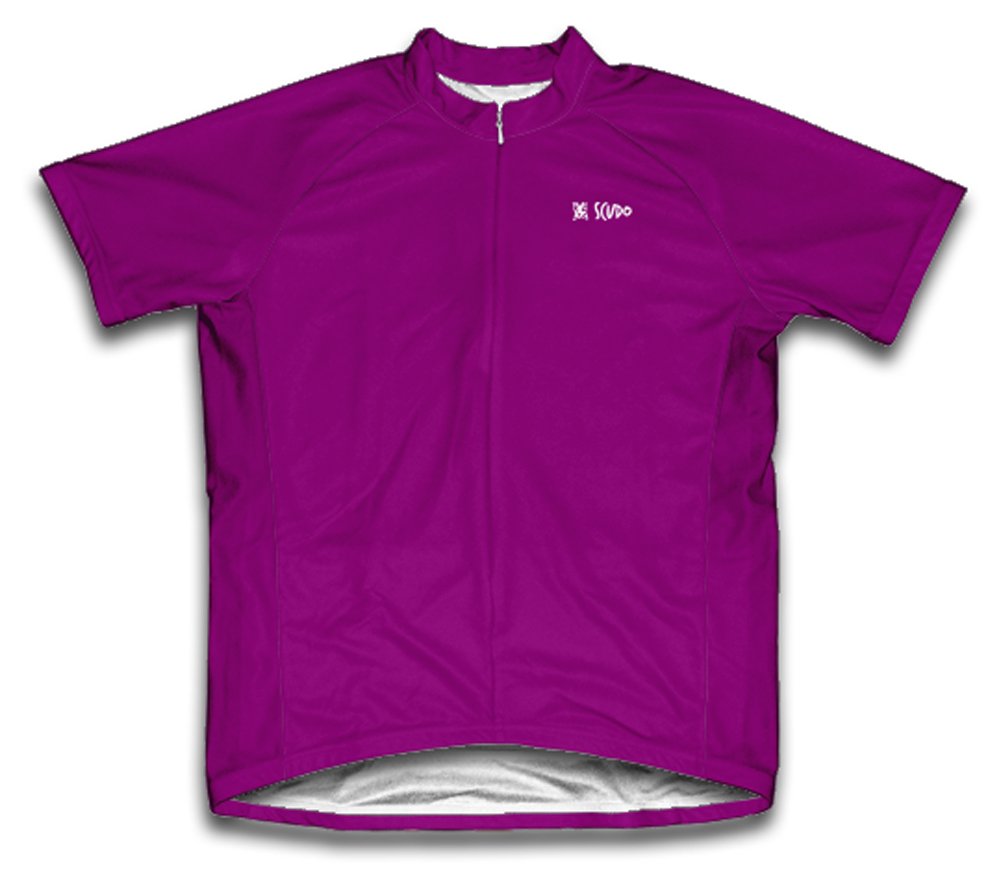 ScudoPro Purple Short Sleeve Cycling Jersey for Youth - Size M