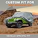 Kayme Heavy Duty Jeep 2dr Car Cover, Custom Fit Jeep Wrangler 2 Door CJ YJ JK JL Waterproof All Weather for Automobiles, Full Car Cover - Sun, Rain & UV Protection