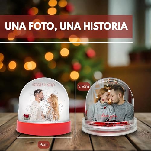Miniatura 6 de Bola Nieve Personalizada. Bola Navidad Personalizada. Fotos Personalizadas Regalo. Regalo Navidad Original. 9,5x9x8cm Nieve
