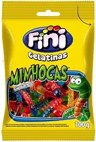 Fini Bala Gelatina Minhoca Brilho, 90G