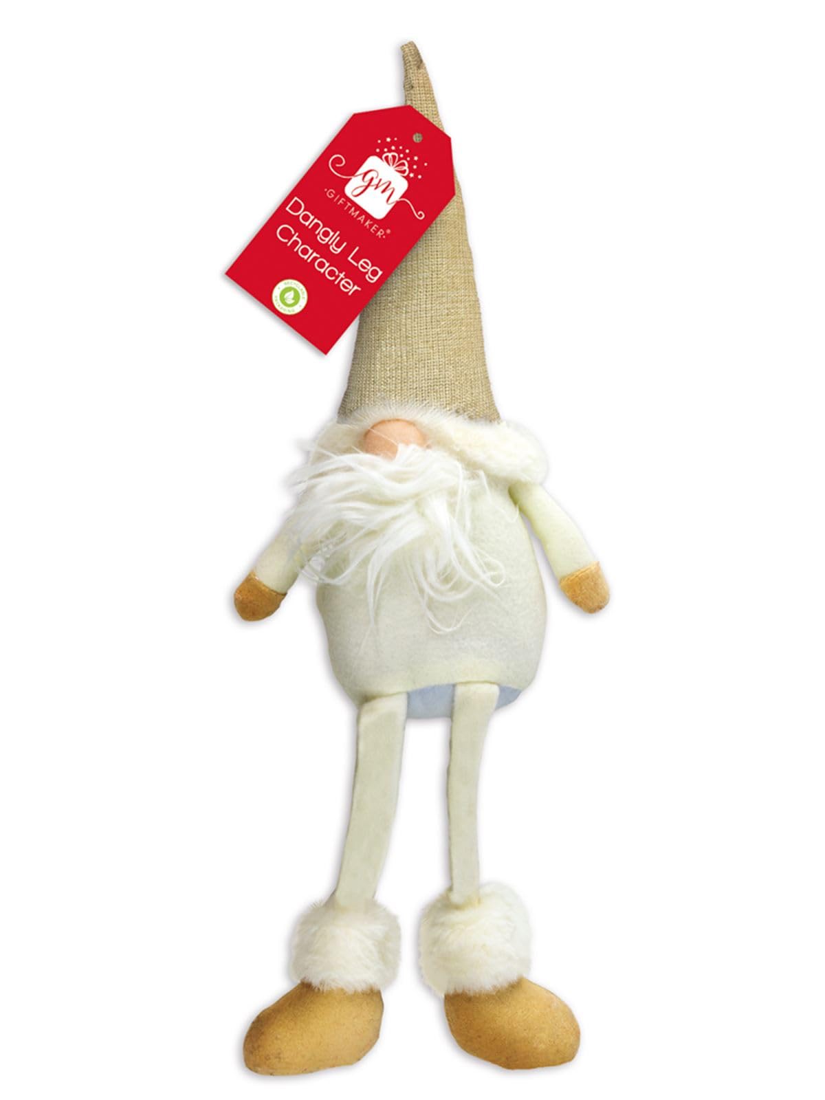 Giftmaker Cream Novelty Christmas Dangley Leg Gonk Colour Nordic Xmas Decoration Gift