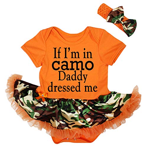 Image of Petitebella If I'm in Camo Daddy Dressed Me Baby Dress Nb-18m