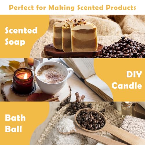 Image of Fragrance Oil for Candle & Soap Making, Holamay Coffee Shop Set, Premium Aromatherapy Essential Oils for Diffusers for Home - Espresso, Cafe Mocha, Chocolate, Almond Biscotti and More, 10 x 5ml
