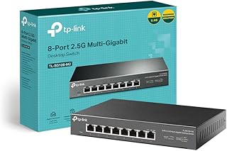 TP-Link Unmanaged 8-Port 2.5G Multi-Gigabit Desktop Switch, 802.3X Flow Control, 802.1p/DSCP QoS, Ideal for Small and Home Office with fanless design, Metal Casing, Plug and Play (TL-SG108-M2)