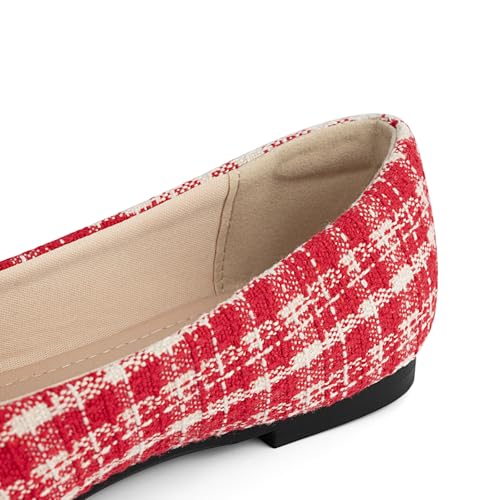 Image of MUSSHOE Pointed Toe Flats for Women, Comfortable Business Casual Work Shoes, Slip On Loafers with Arch Support, Office Walking Flats for All Day Standing