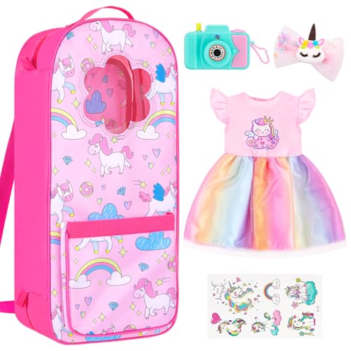 18INDC 5 Pcs 18 Inch Doll Storage Bag Clothes Accessories Set