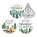 Little Adventurer Baby Shower Kisses Candy Stickers - Wilderness Adventure Themed Party Favor Stickers - 180 Labels