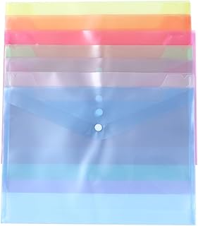 TEHAUX 24Pcs Sacos De Arquivo Tamanho A4 Carteira Envelope Pastas Envelope Transparente Pasta De Arquivo Transparente A4 Carteiras De Plástico Transparente Pastas De Bolso De Plástico A4