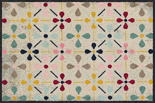 Salonloewe Riki Fußmatte waschbar 050 x 075 cm Fußabtreter Tür-Matte Muster Design...