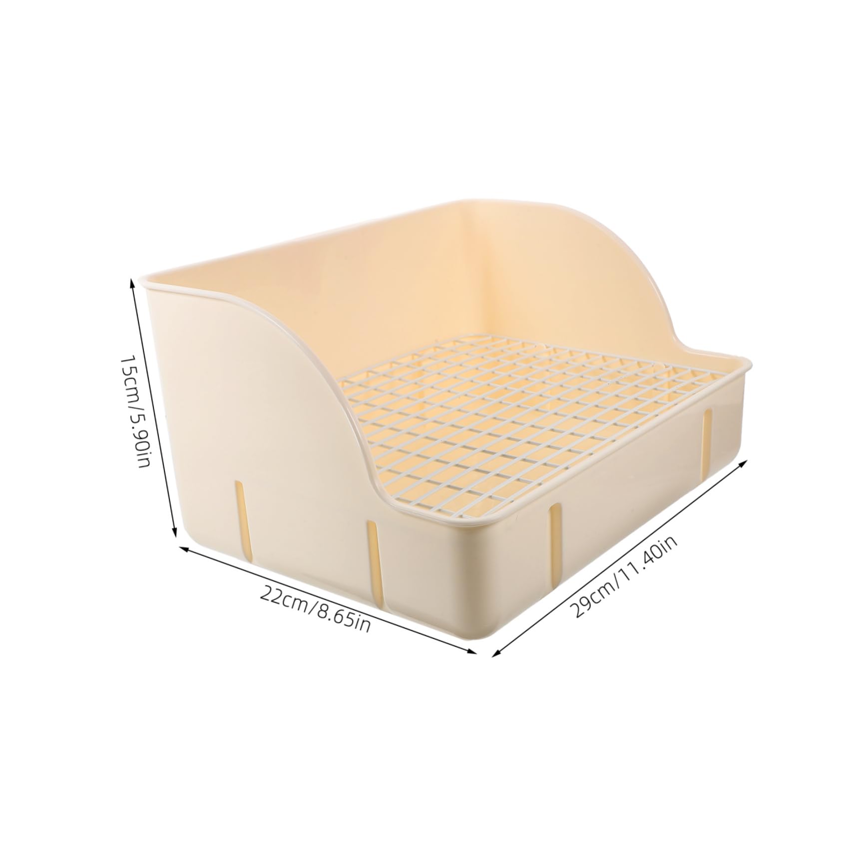 INOOMP Vassoio per Lettiera per Conigli e Angolare per Addestramento Design Stabile per Gabbie Piccole