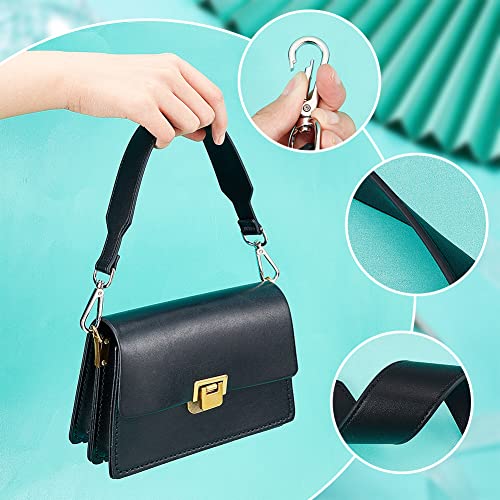WADORN Genuine Leather Handbag Handle Replacement, 41.8cm Wide Clutch Strap for Shoulder Bag Tote, Laptop Bag, Briefcase, Black - Image 2