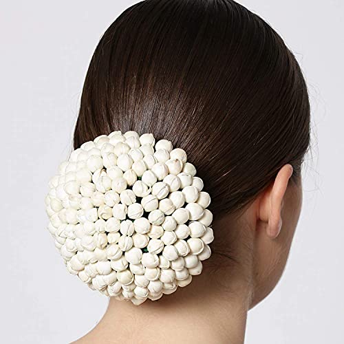 Image of Aheli Indian Traditional Ethnic Wedding Wear Hair Brooch Pin Fashion Accessories Jewelry Gift for Women White | 1 Juda Pin