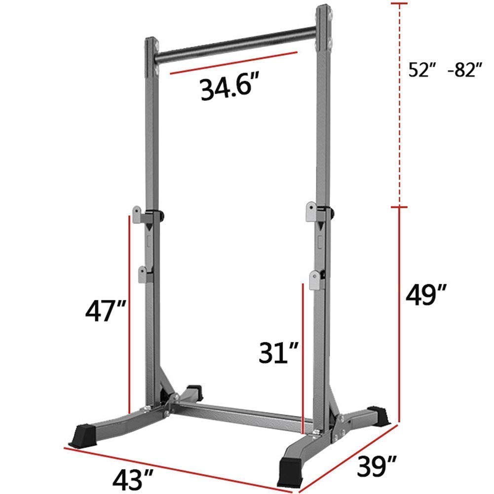 ERoomQ Barbell Rack Squat Stand Adjustable Bench Press Rack Adjustable Squat Stand Rack, Squat Rack Bench Press Men's Fitness Barbell Multifunction Shelf Adjustable Bracket Home Gym Indoo