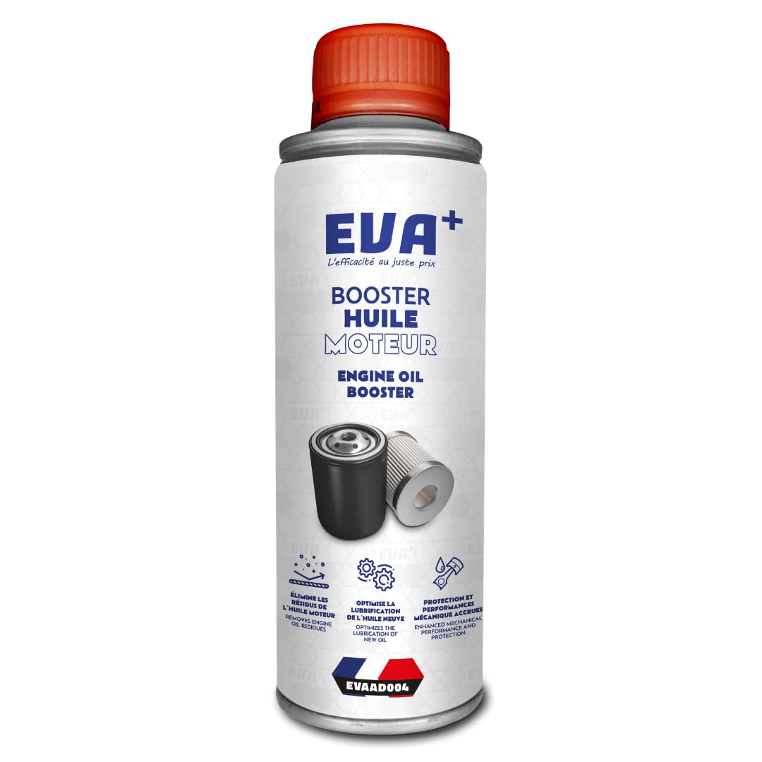 Trattamento Ceramico Booster Olio Motore 300mL - EVA+ EVAAD004 | Additivo Anti-Attrito & Antiusura | Riduce Consumi & Rumore Motore | Protezione Turbo Benzina Diesel Ibrido | Fino a 5L di Olio