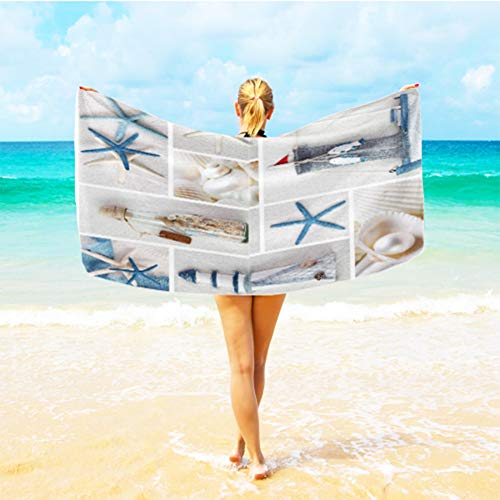 Yrigsun 7 Pcs Nautical Shower Curtain Sets With Non-Slip Rugs, Toilet Lid Cover And Bath Mat, Marine Sail Sailboat Beach Star Fishs Shell Sea Life Curtain With 12 Hooks #TOP4