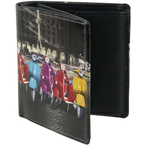 Golunski Men's Retro Vespa Leather Wallet Cover
