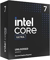 Intel Core Ultra 7 265KF Desktop CPU - 20 Cores (8P+12E), 5.5GHz Turbo, LGA 1851, PCIe 5.0 for Gaming & Productivity