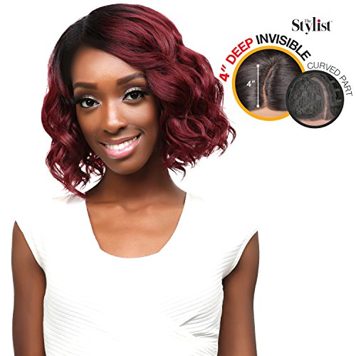 The Stylist Synthetic Lace Front Wig Deep Lace Curved Part Ravish Curl (1)