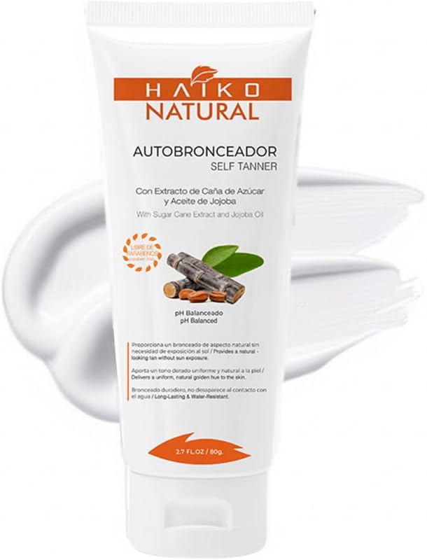 Autobronzeador HAIKO NATURAL com extrato de cana-de-açúcar e óleo de jojoba, 80 g