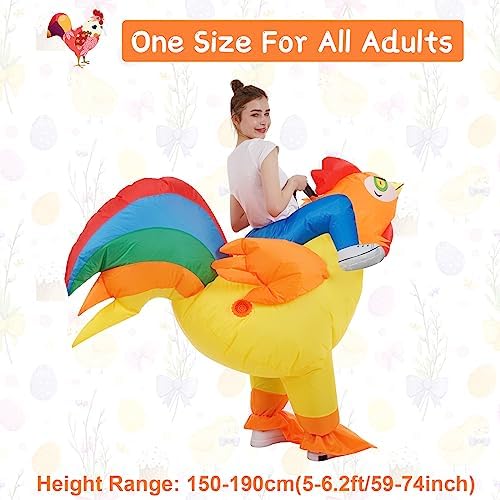 Silom Inflatable Costume Chicken Halloween Costumes Adult Kid Inflatable Costumes for Men Women Blow up Costumes Funny Fancy Dress Party
