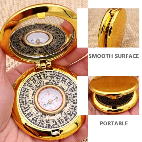 Brújula portátil redonda vintage para camping miniatura 5