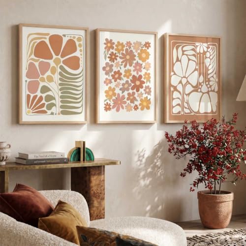 Image of kotart Versatile Boho Painting Wall Art Home Decoration Paintings With Frame For Living Room Bed Room Hotel Wall Decor Digital Reprint Set of 3