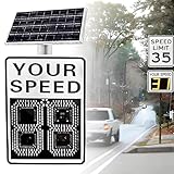 Señal De Detector De Velocidad De Radar Digital Para Carreteras Con Velocidad Limitada En Parques Industriales, Señal De Visualización De Velocidad De Radar Con Pantalla white 60 * 90