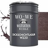Dickschichtlasur 2in1 Holzlasur Holzschutzlasur außen und innen Palisander - 2,5L