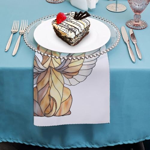 Servilletas de Tela cuadradas pack 6 blancas Floral miniatura 4