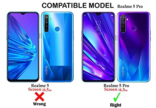 Image of COVERBLACK Rubber Back Cover for Realme RMX1971 / Realme 5Pro - Transparent