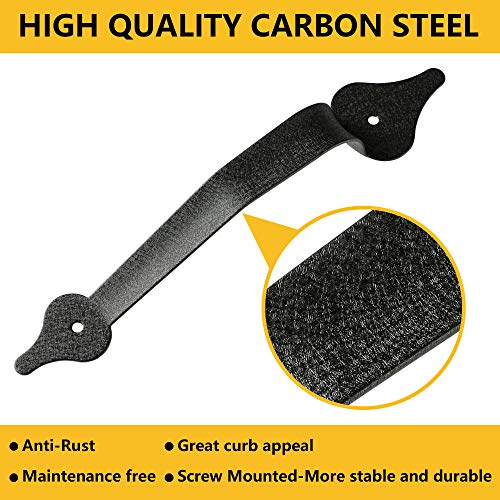 Skysen Steel Garage Door Decorative Hinges Handles Accents Hardware Kit Screw Mount,Black(Tckls) #TOP3