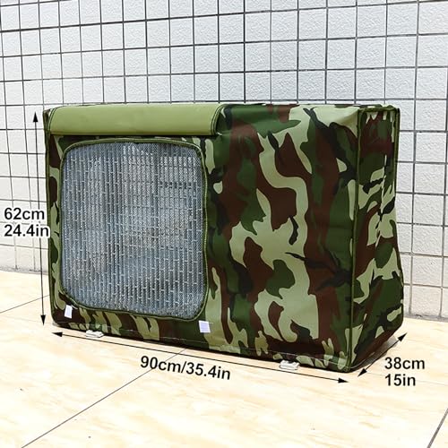 Funda universal para aire acondicionado exterior, escudo de malla resistente a la intemperie para unidades, protección duradera para todo tipo de clima para prolongar la longevidad de la bomba de