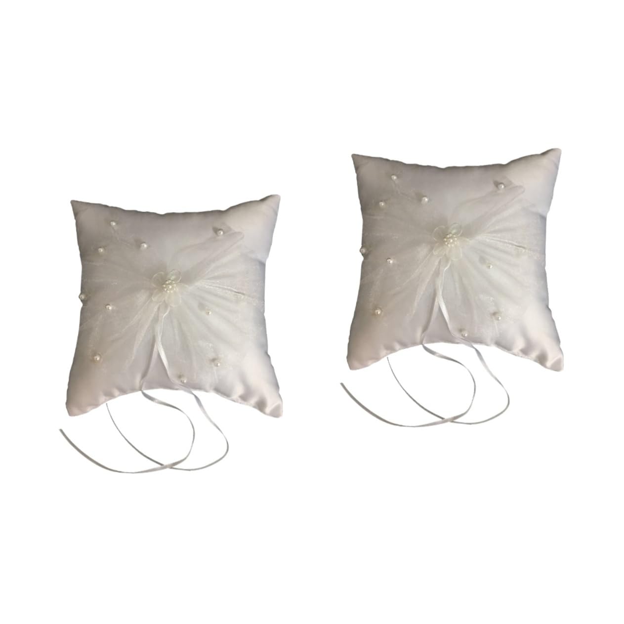 NAMOARLY 2pcs Wedding Bearer Pillow Lace and Elegant Cushion for Ceremony for for Weddings and Engagements Compact for Easy Carrying