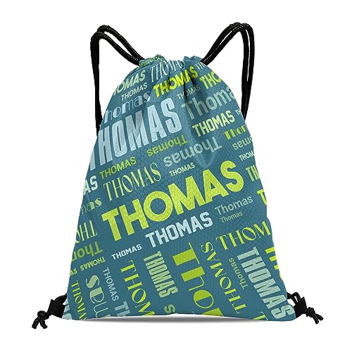 Personalized Drawstring Bag with Name Oxford Cloth Custom Gym Bag Backpack Customized Drawstring Pockets Cinch Sack for Outdoor, Indoor, Sports, 1 Pack
