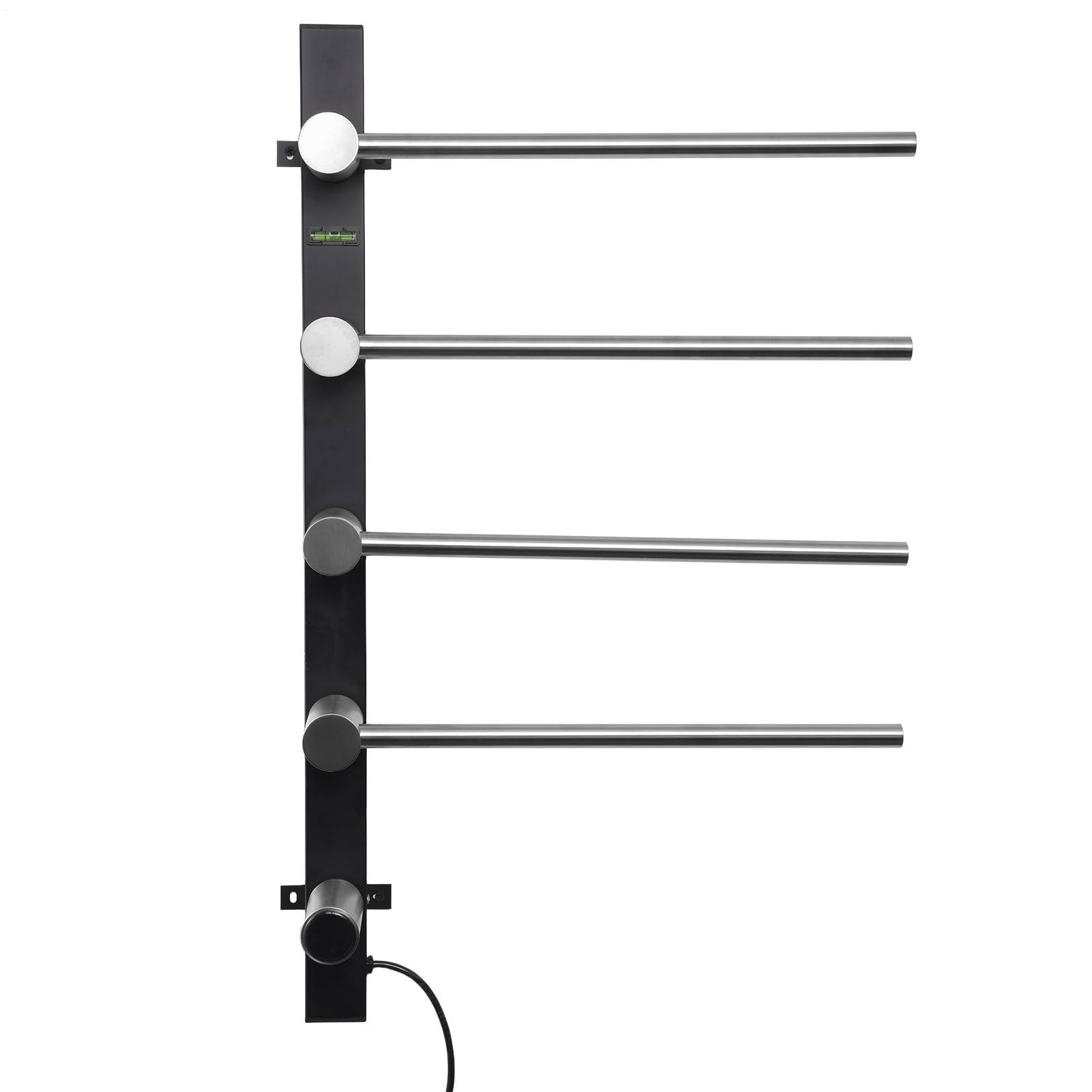 Bathroom Towel Warmer Rack | 4 Stainless Steel Heated Towel Rail - Electric Towel Warmer with Timer, Display, Adjustable Temperature for Bathroom, Apartment