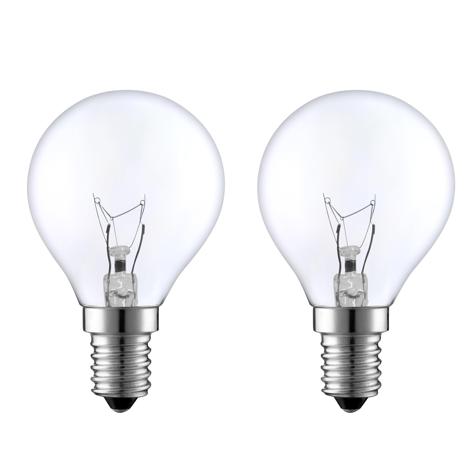 VINBE E14 25W Backofen Glühlampen, 230V 25W G45 Glühlampe Ersatz für Backofen, Mikrowelle, Kühlschrank, 230V 25W G45 Kleine Edison Schraube (SES) Glühlampe, 300°C, dimmbar, 2700K Warmweiß (2-Pack)