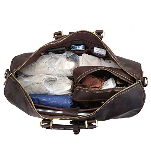 Leather Travel Duffle Gym Sports Overnight Luggage Vacation Weekend Casual Leisure Handbag Sports Overnight Gym Luggage Weekend Tote Bag4