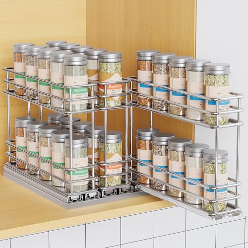 Mystozer Pull Out Spice Rack Organizer for Cabinet, Slide Out